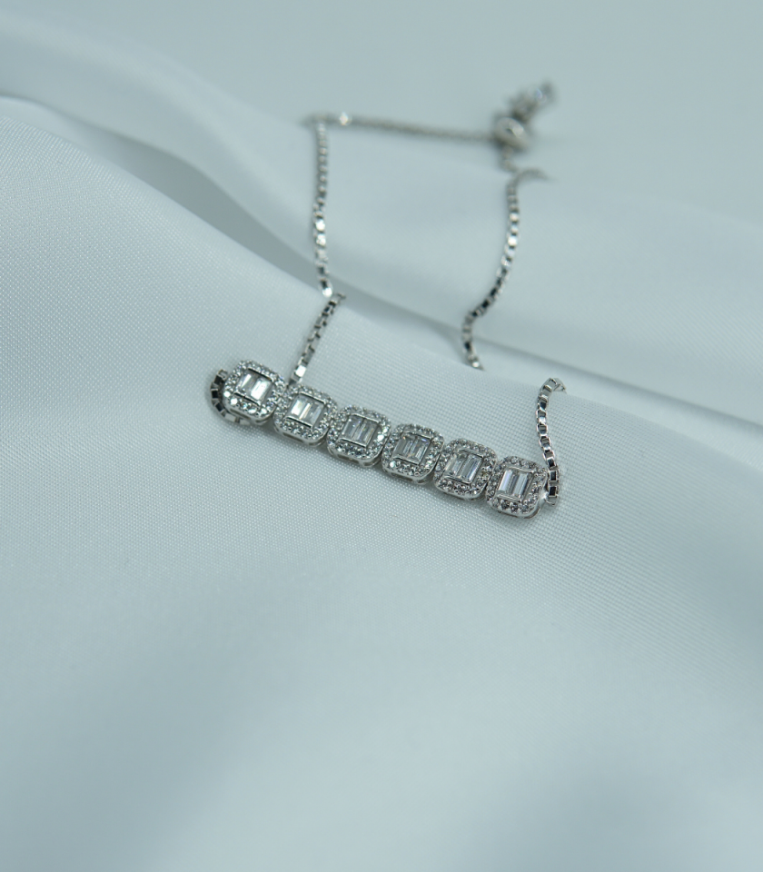 Baget Model 925 Ayar Gümüş Ayarlanabilir Bileklik – Rodaj Kaplama