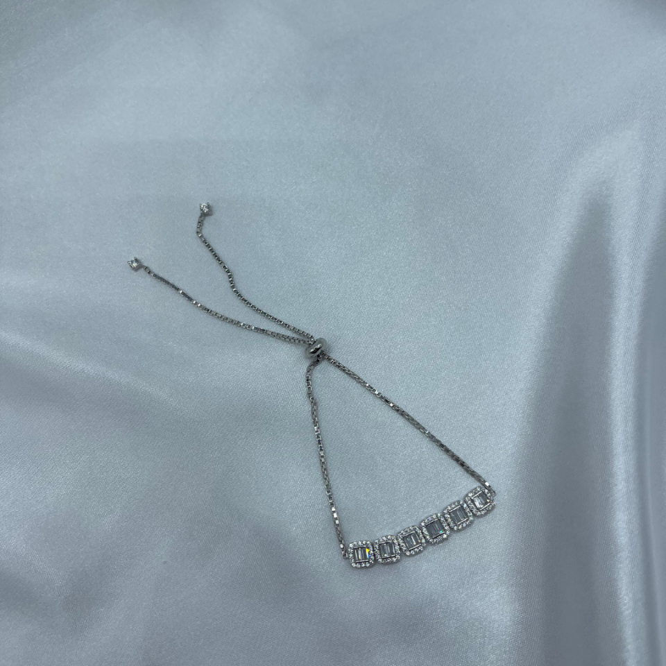 Baget Model 925 Ayar Gümüş Ayarlanabilir Bileklik – Rodaj Kaplama