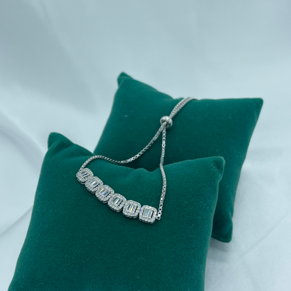 Baget Model 925 Ayar Gümüş Ayarlanabilir Bileklik – Rodaj Kaplama