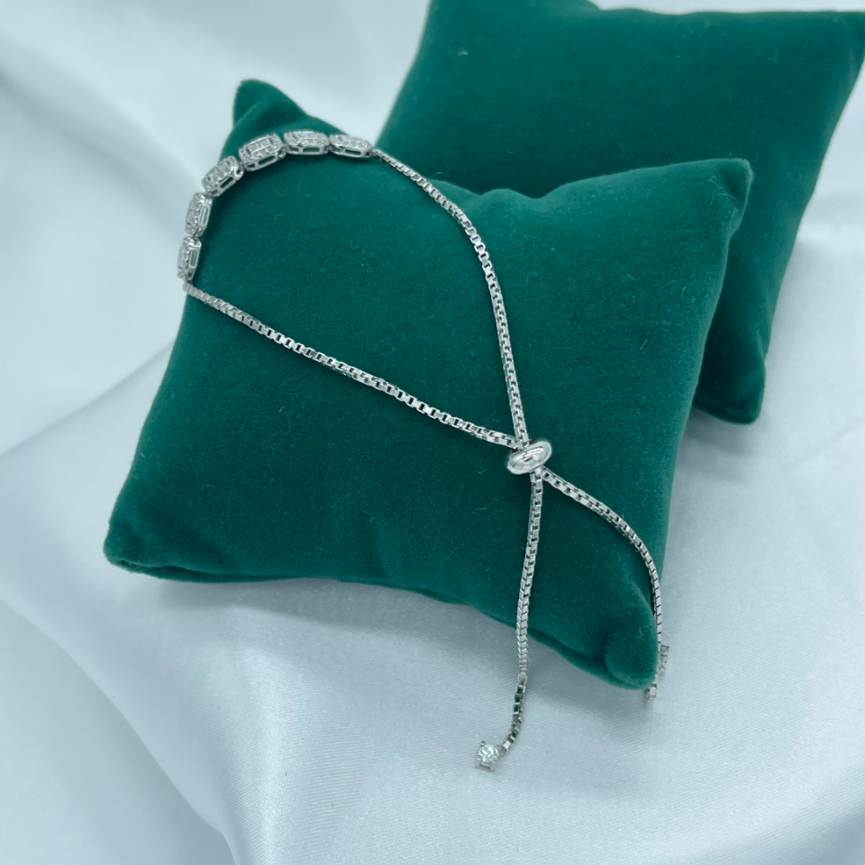 Baget Model 925 Ayar Gümüş Ayarlanabilir Bileklik – Rodaj Kaplama