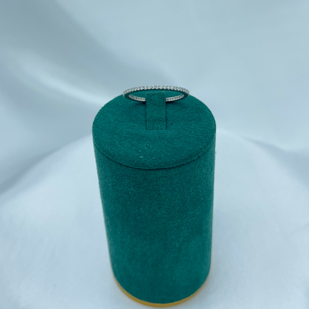 Tam Tur Minimal 925 Ayar Gümüş Yüzük – Rodaj Kaplama