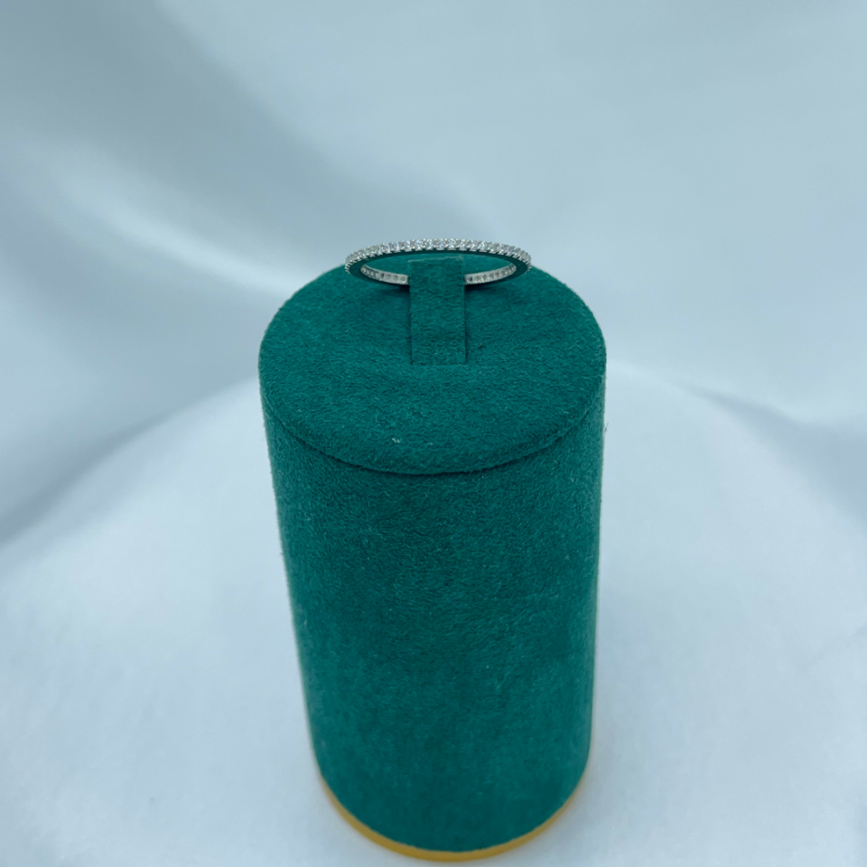 Tam Tur Minimal 925 Ayar Gümüş Yüzük – Rodaj Kaplama