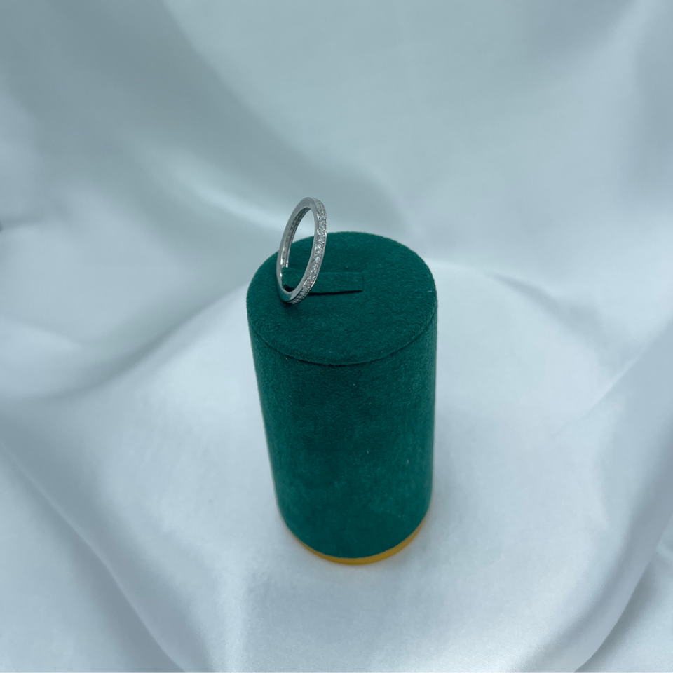 Tam Tur Minimal 925 Ayar Gümüş Yüzük – Rodaj Kaplama