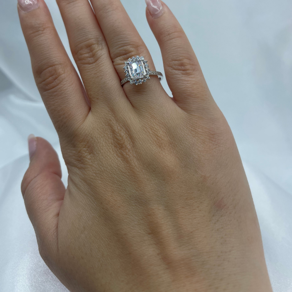 Baget Halo Model 925 Ayar Gümüş Yüzük