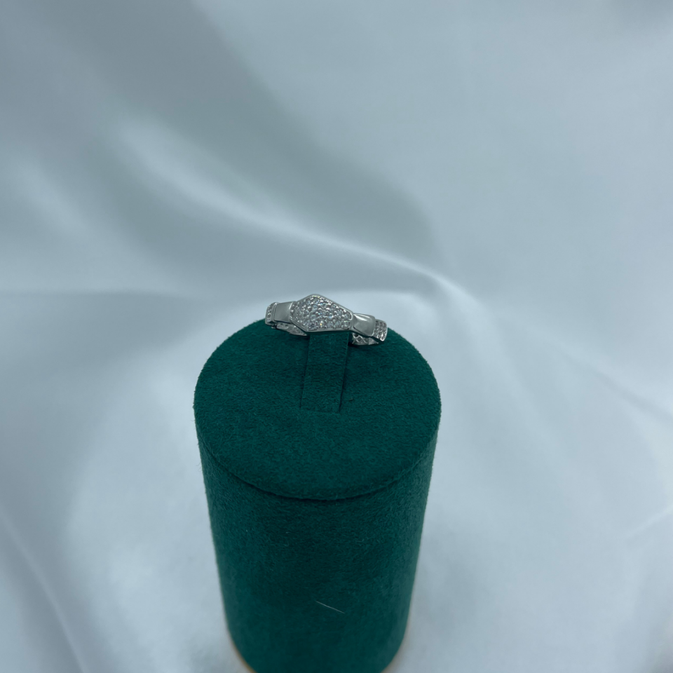 Yılan Model Taşlı 925 Ayar Gümüş Yüzük