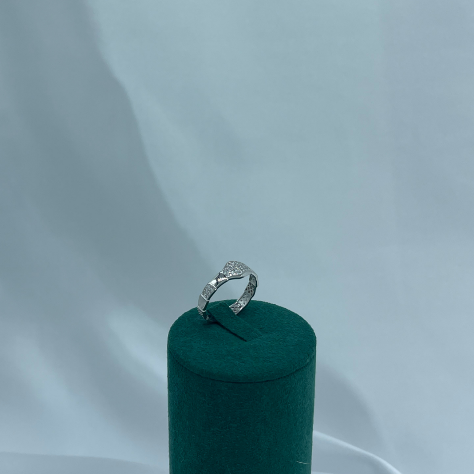 Yılan Model Taşlı 925 Ayar Gümüş Yüzük