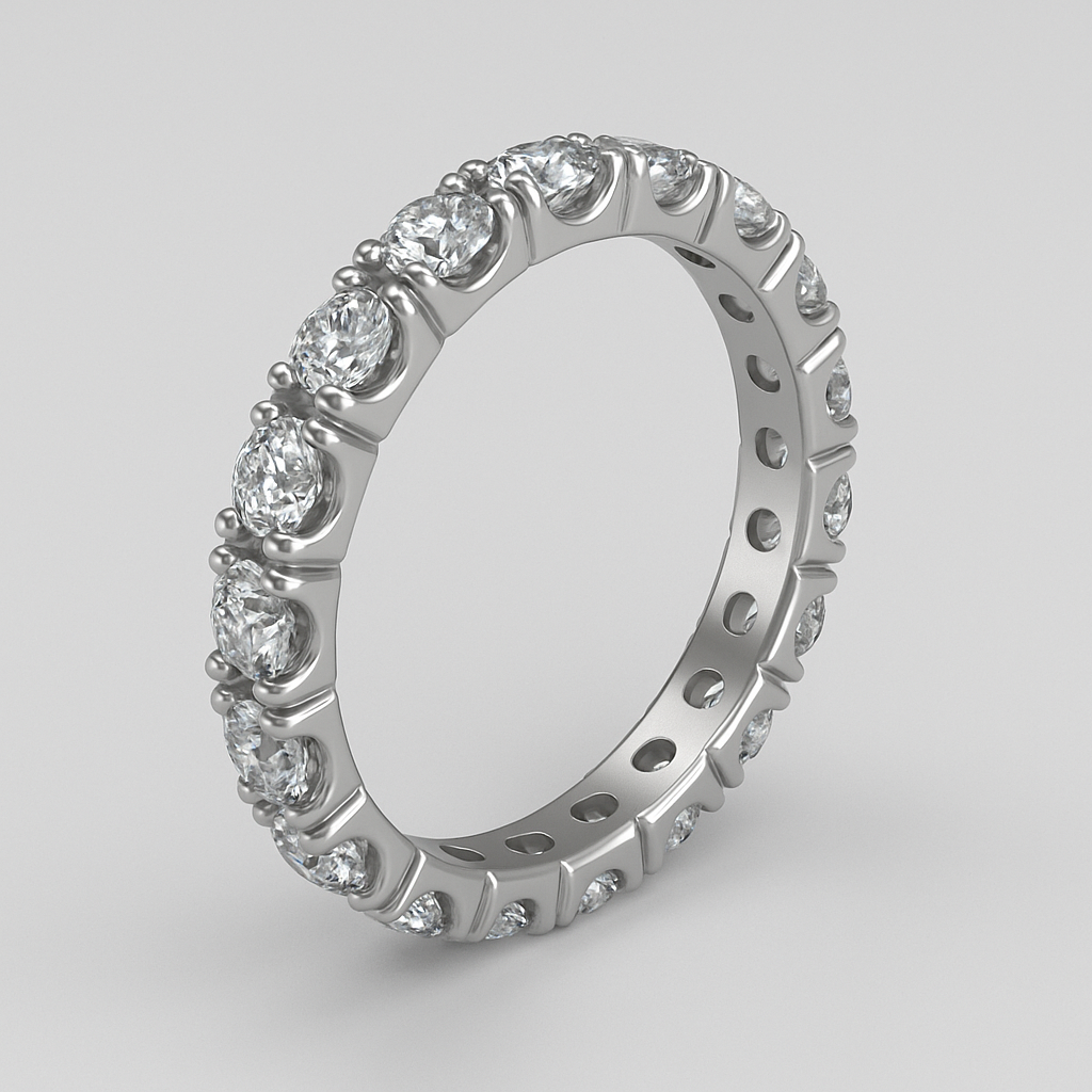 Tamtur Sonsuz Sıra Taşlı 925 Ayar Gümüş Yüzük