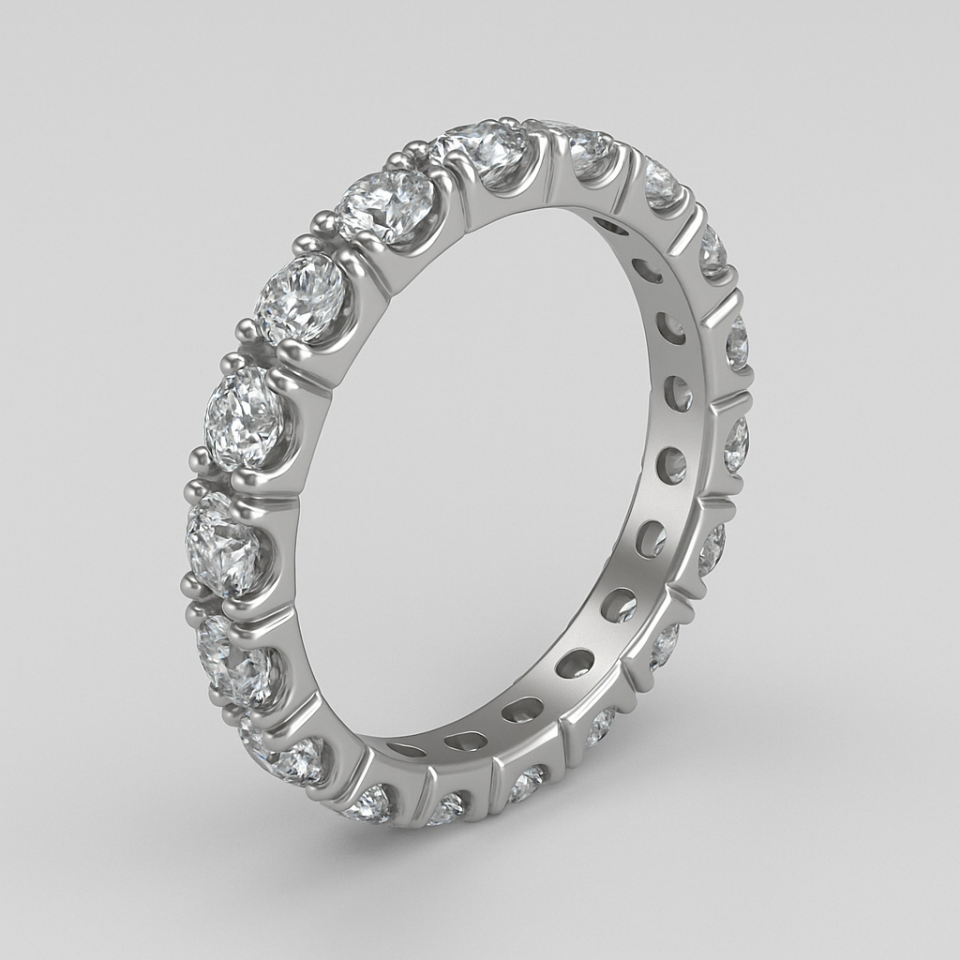 Tamtur Sonsuz Sıra Taşlı 925 Ayar Gümüş Yüzük