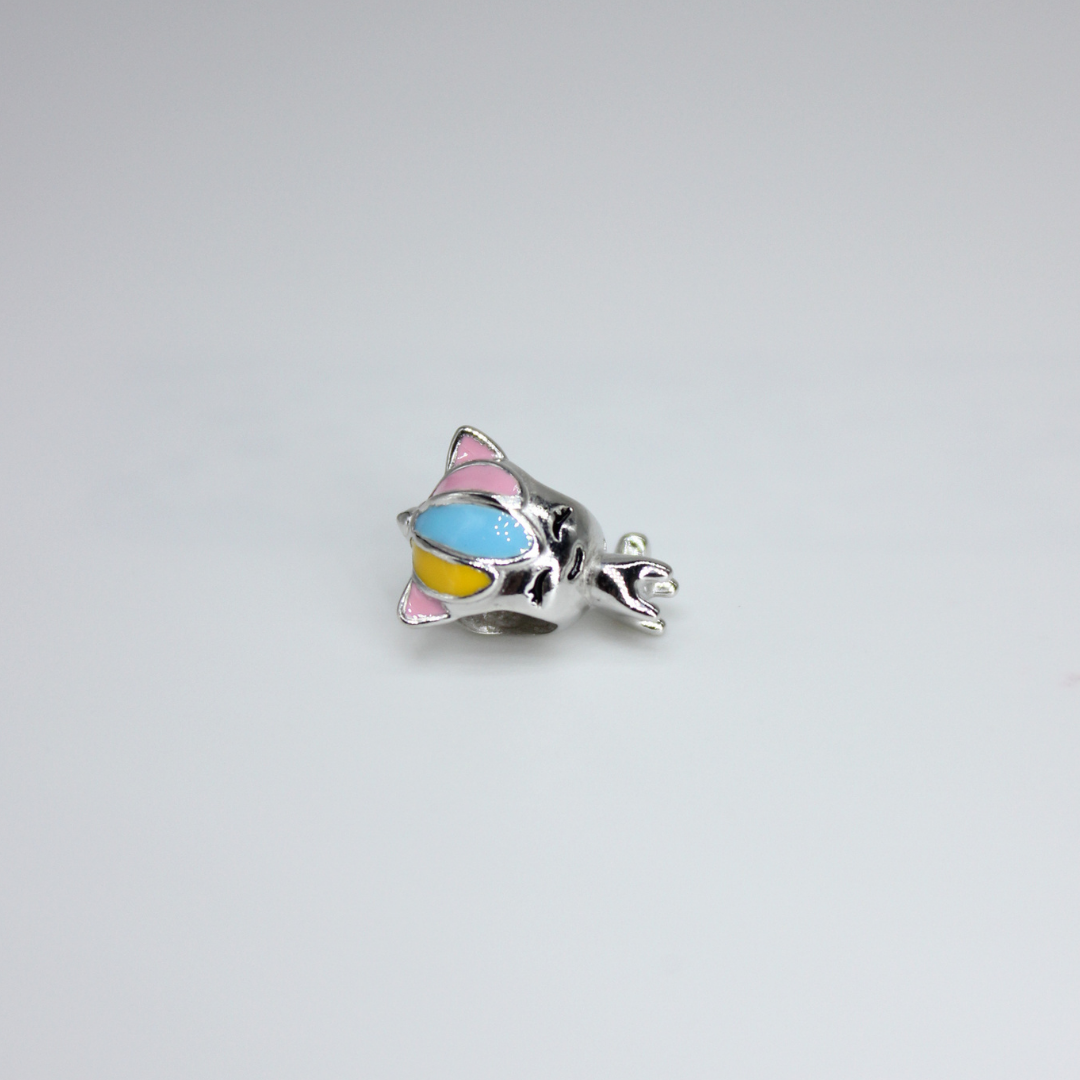 Renkli Balık Model 925 Ayar Gümüş Charm – Mine İşlemeli