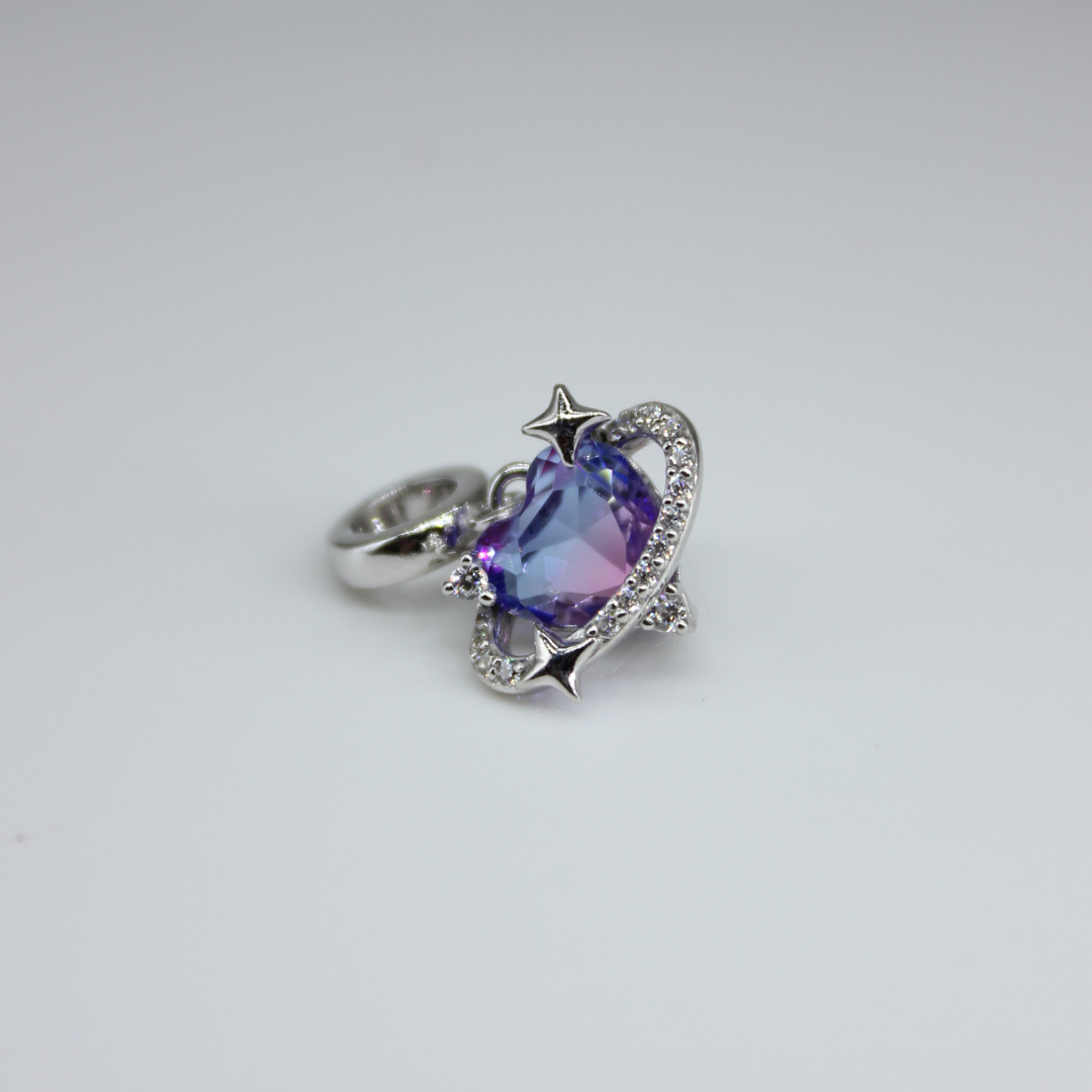 Galaksi Kalp Model 925 Ayar Gümüş Charm – Cosmic Love Collection