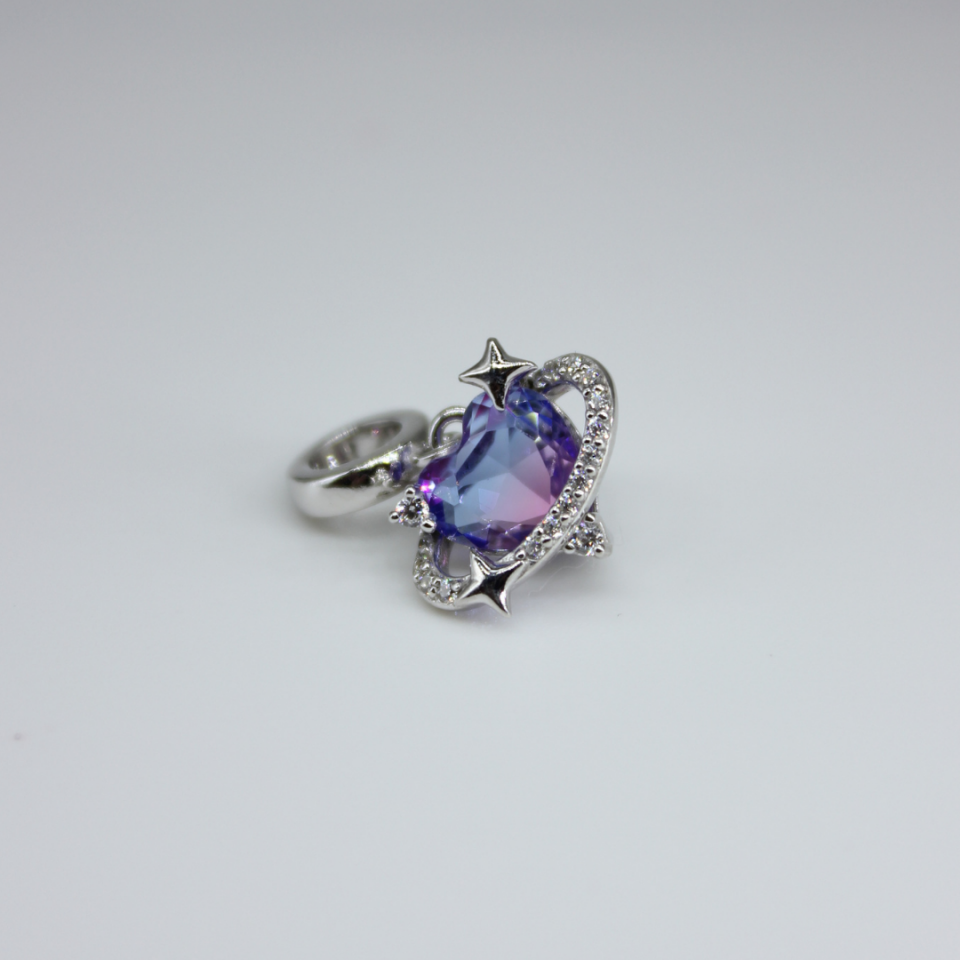 Galaksi Kalp Model 925 Ayar Gümüş Charm – Cosmic Love Collection