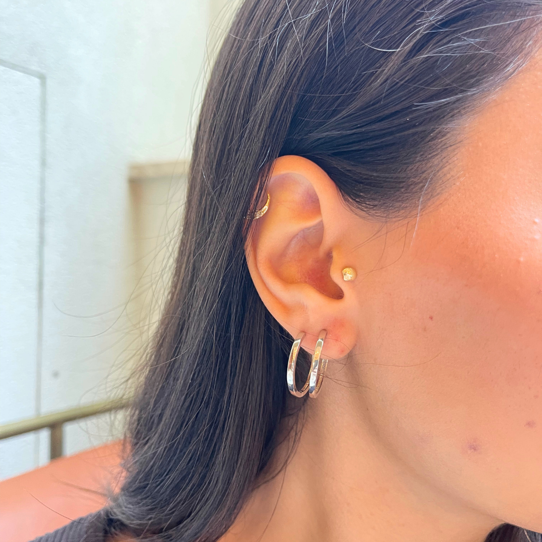 Büyük Halka Model 925 Ayar Gümüş Küpe