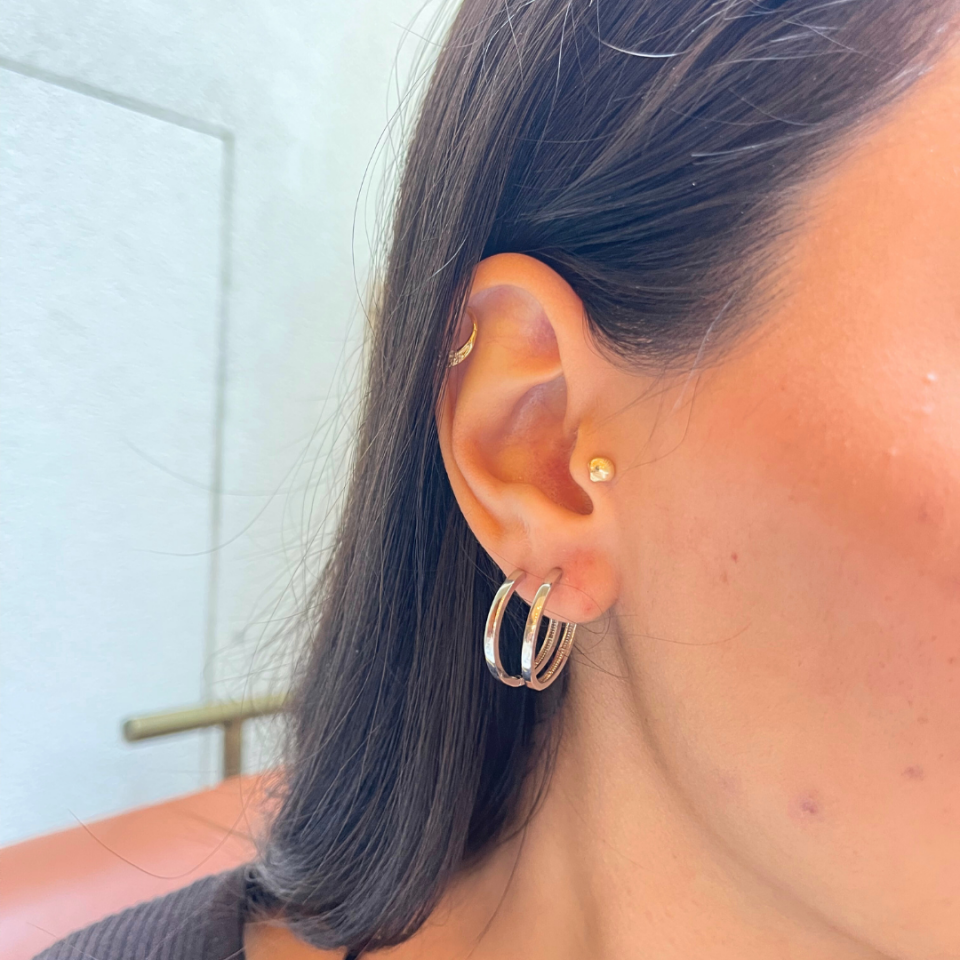 Büyük Halka Model 925 Ayar Gümüş Küpe