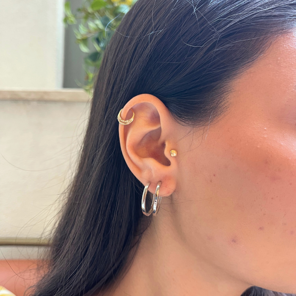 Küçük Halka Model 925 Ayar Gümüş Küpe