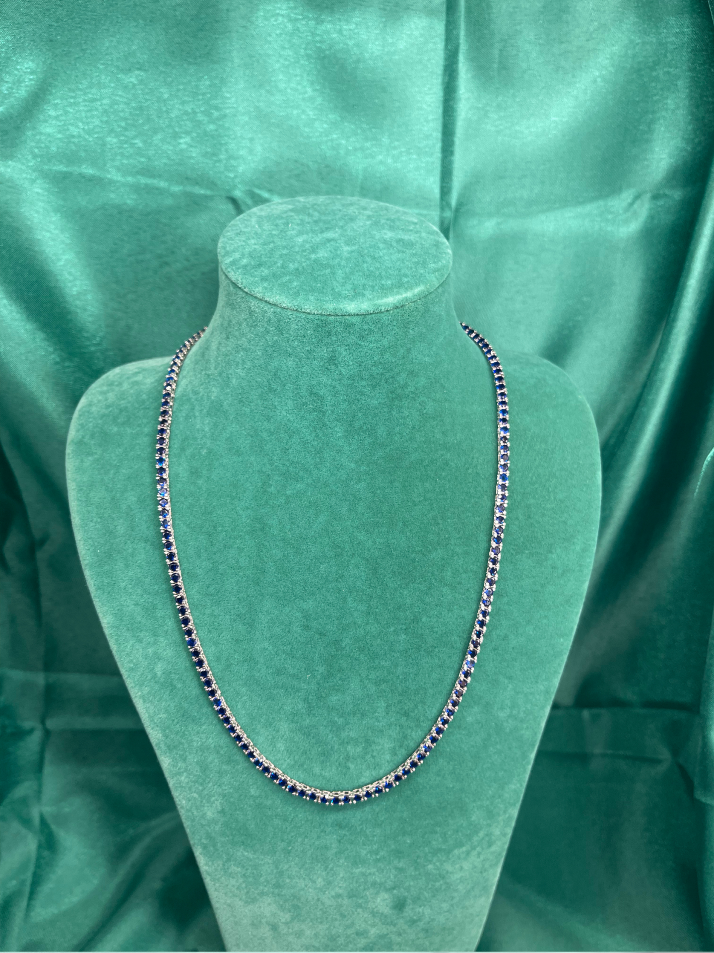 Amora Perla 925 Ayar Gümüş Mavi Taşlı Su Yolu